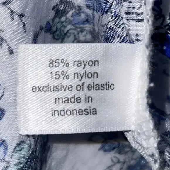 Lane Bryant Swing Popover Floral Blouse Bracelet-Sleeve Lightweight Size 14 16 - Picture 7 of 10